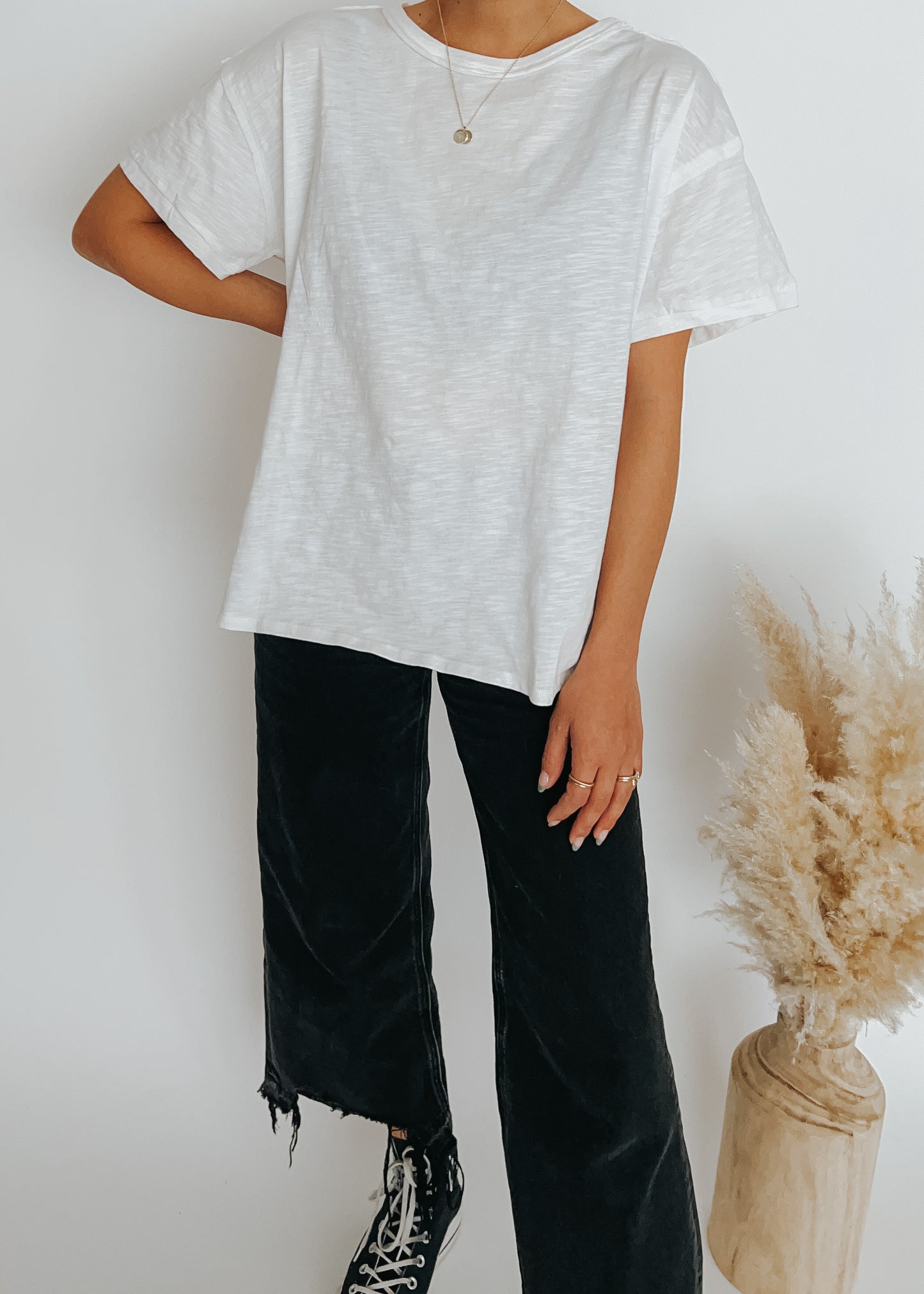 boxy tee with side slits