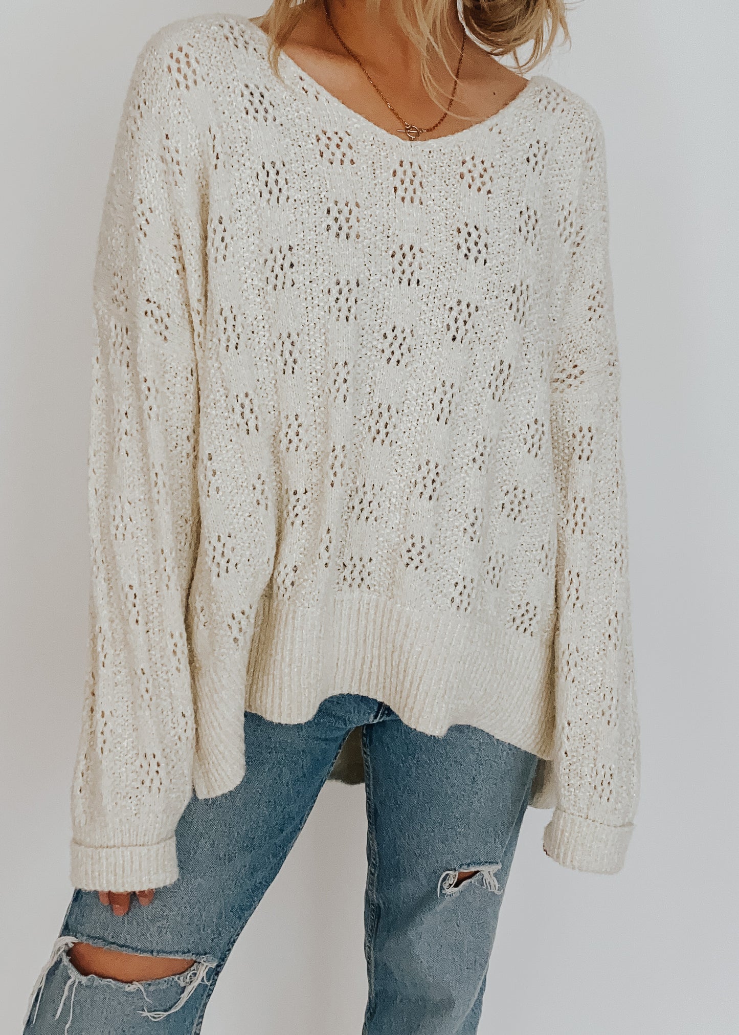 glitter knit sweater