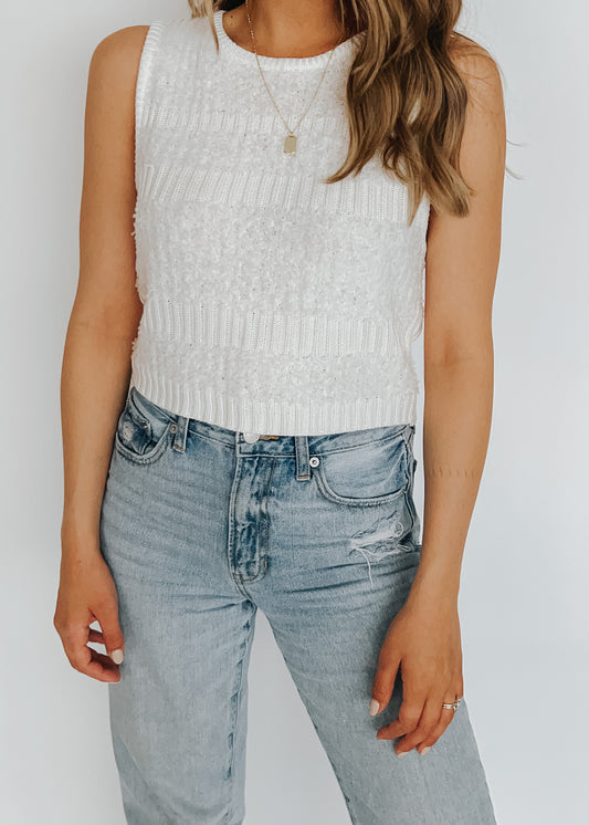 textured knit tank