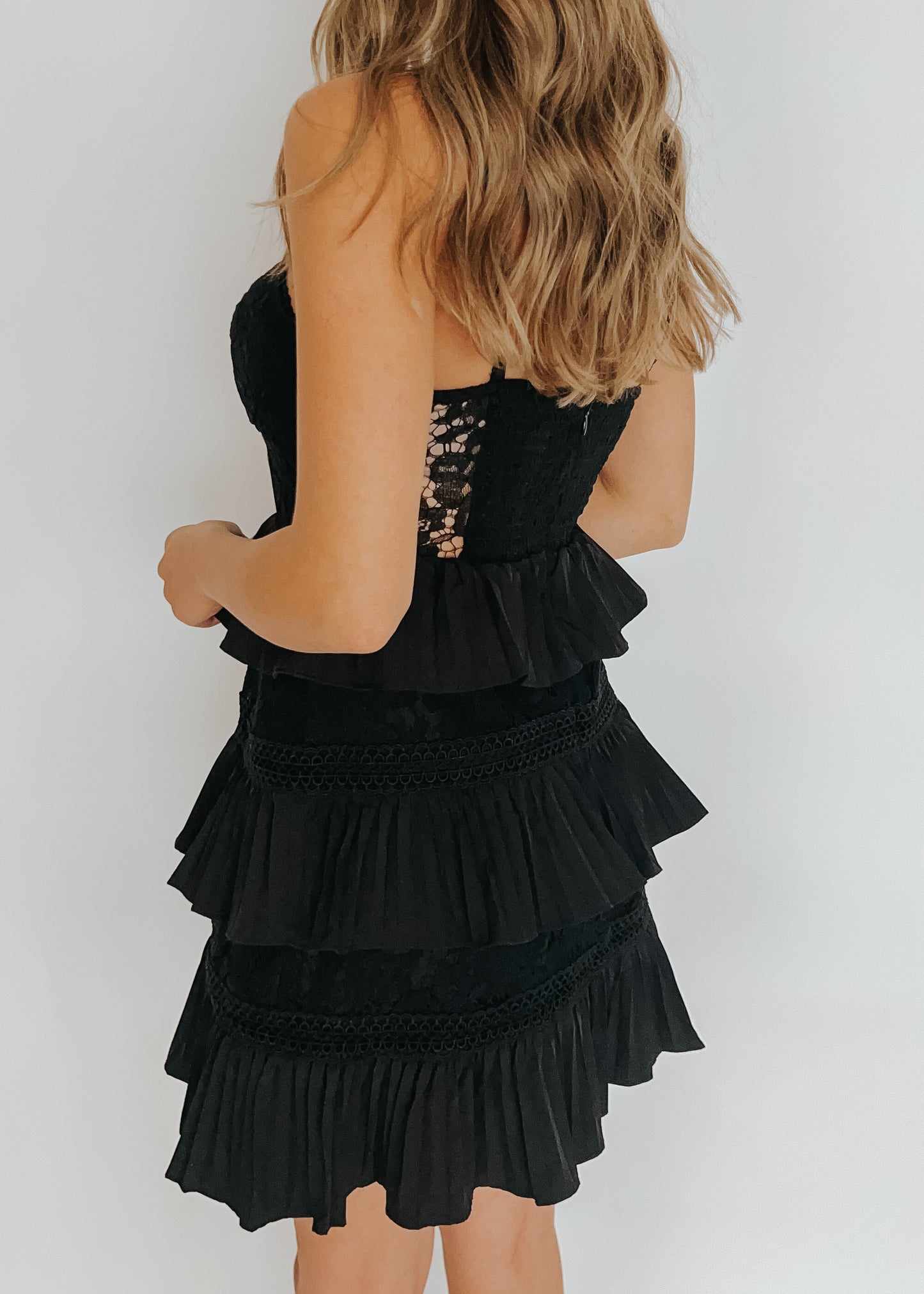 corset ruffle dress