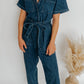 front tie denim jumper