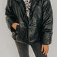 leather puffer jacket