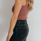 ribbed tank- dusty mauve