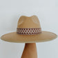 wide brim with printed band