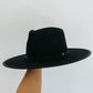 wide brim- black