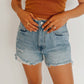 high rise 90s denim shorts