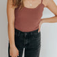 ribbed tank- dusty mauve
