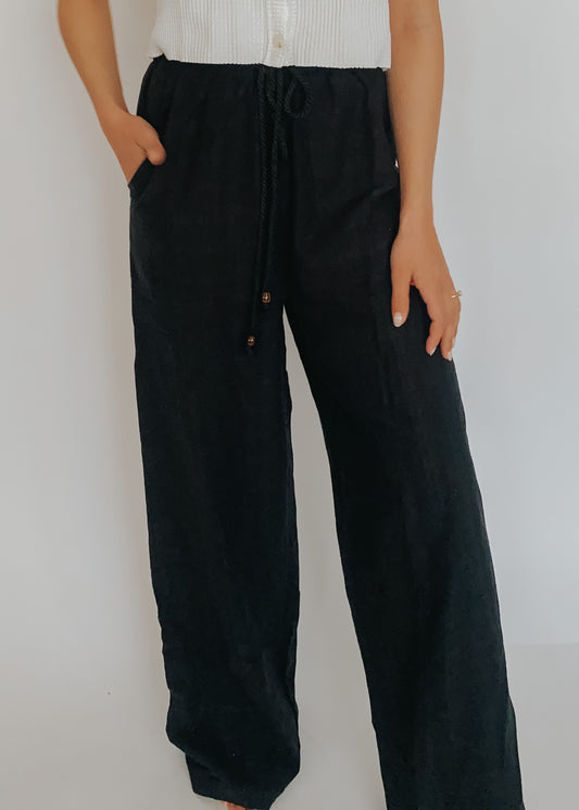 textured drawstring pants