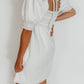 smocked square neck dress