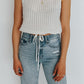 woven tank with tie