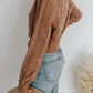 cropped cableknit cardi