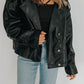oversized leather jacket