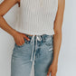 woven tank with tie