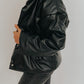 leather puffer jacket