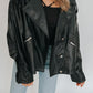 oversized leather jacket