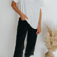 boxy tee with side slits