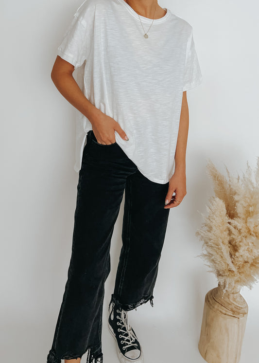 boxy tee with side slits