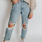 distressed mom jeans