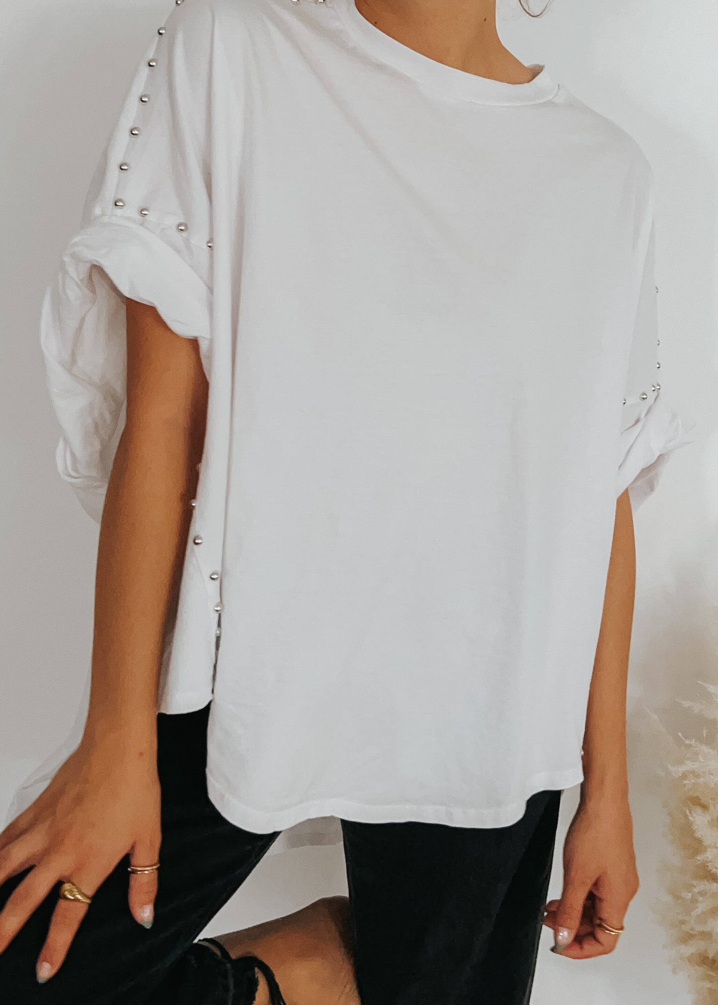 studded oversized tee