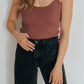 ribbed tank- dusty mauve