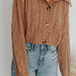 cropped cableknit cardi