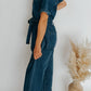 front tie denim jumper