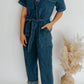 front tie denim jumper