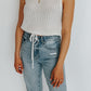 woven tank with tie