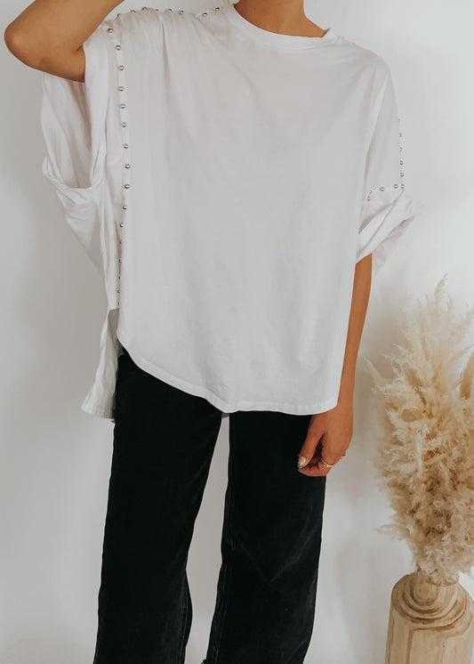 studded oversized tee