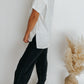 boxy tee with side slits
