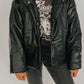 leather puffer jacket