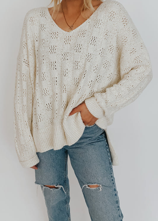 glitter knit sweater